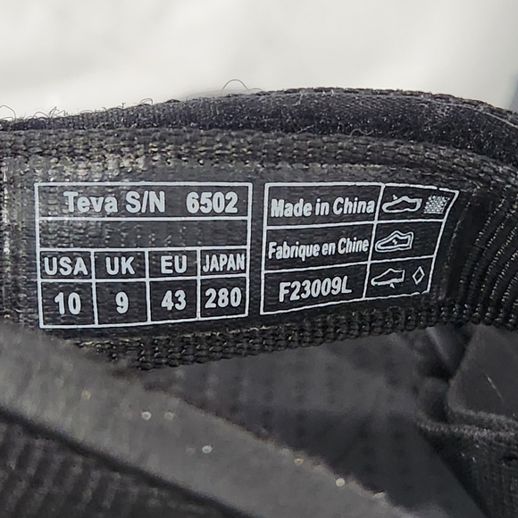 Teva Hurricane Men’s Black Hiking Outdoor Sport Sandals Size 10 - Picture 6 of 6